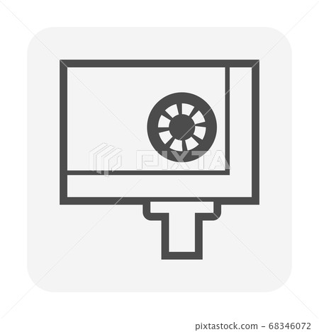 Floor and roof deck drainage equipment vector icon 68346072