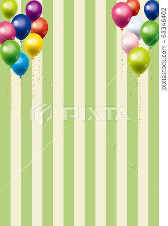 Happy and fun image background illustration: Flying balloons and border back 68346402