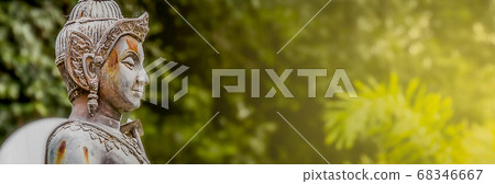 Vishnu is the god of Hinduism,Banner size 68346667