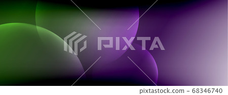 Vector abstract background liquid bubble circles on fluid gradient with shadows and light effects. Shiny design templates for text 68346740