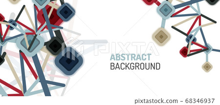 Abstract square dot connections, flat style multicolored geometric background for Wallpaper, Banner, Background, Card, Book Illustration, landing page or poster design Abstract square dot connections, flat style multicolored geometric background for Wallpaper, Banner, Background, Card, Book Illustration, landing page or poster design 68346937