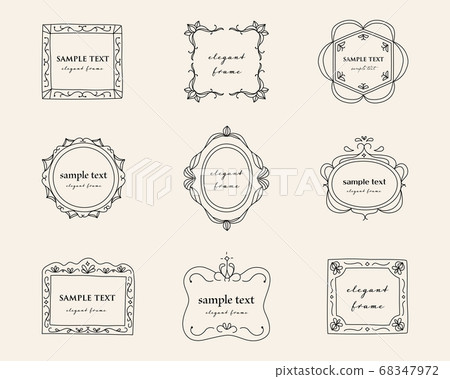 Handwritten elegant frame... - Stock Illustration [68347972] - PIXTA