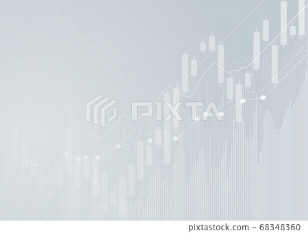 Business candle stick graph chart of stock market investment trading, Bullish point, Bearish point. trend of graph vector design. 68348360