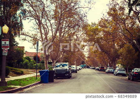 residential street in Los Angeles residential street in Los Angeles 68349889