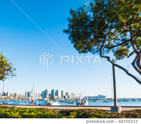 San Diego seafront on a clear day 68350233