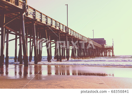 Newport Beach pier in vintage tone Newport Beach pier in vintage tone 68350841