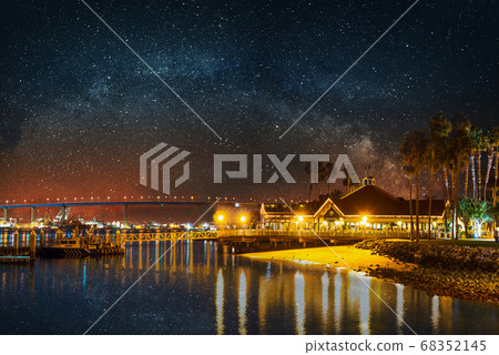 Milky way over Coronado bridge Milky way over Coronado bridge 68352145