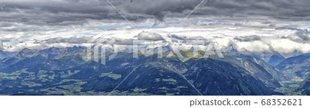 dolomites view from plan de corones in summer 68352621