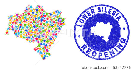 Reopening Lower Silesia Province Map Mosaic and Distress Seal Reopening Lower Silesia Province Map Mosaic and Distress Seal 68352776
