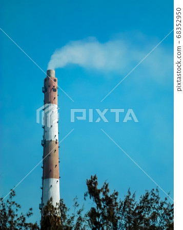 Factory chimney emits smoke, industrial Factory chimney emits smoke, industrial 68352950