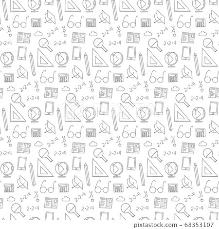 back to school vector seamless doodle pattern - Stock Illustration ...