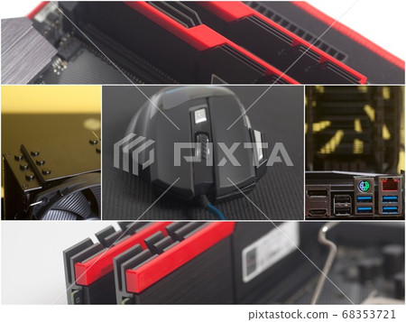 Collage of personal computer components. Collage of personal computer components. 68353721
