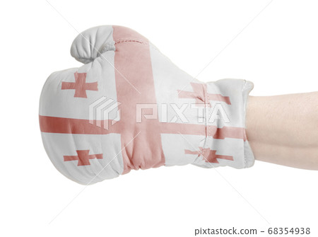 Flag of Georgia on boxing glove 68354938