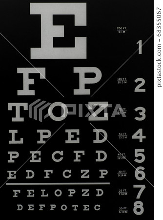 Eyesight test chart Eyesight test chart 68355067