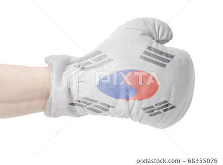 South Korean Flag on boxing glove South Korean Flag on boxing glove 68355076