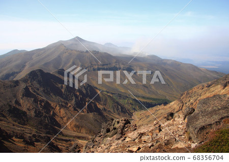 Tokachidake in autumn seen from Mt. Biei Tokachidake in autumn seen from Mt. Biei 68356704