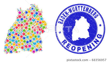 Reopening Baden-Wurttemberg Land Map Mosaic and Distress Seal Reopening Baden-Wurttemberg Land Map Mosaic and Distress Seal 68356957