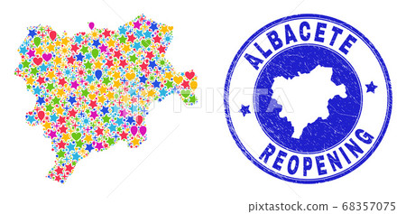 Reopening Albacete Province Map Collage and Grunge Seal Reopening Albacete Province Map Collage and Grunge Seal 68357075