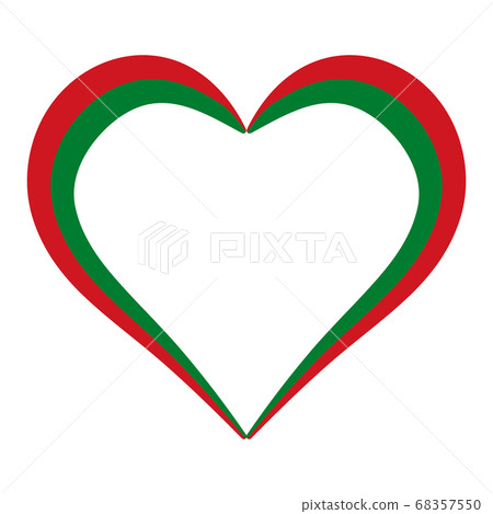 Heart shape flag Belarus, vector I love Belarus, outline calligraphy heart color flag 68357550