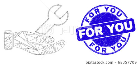 Blue Scratched For You Seal and Web Carcass Repair Hand 68357709