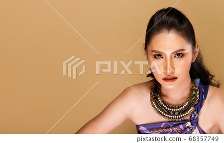 Fashion Portrait Profile Asian Woman fashionable Fashion Portrait Profile Asian Woman fashionable 68357749