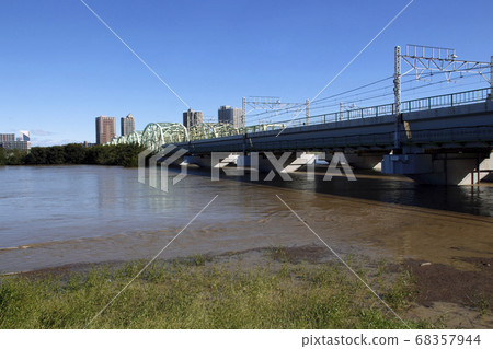 增加了荒川河和JR荒川立交橋（第一個時代的19號颱風） 68357944