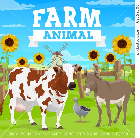 Farm animals, agriculture gardening and farming 68358300