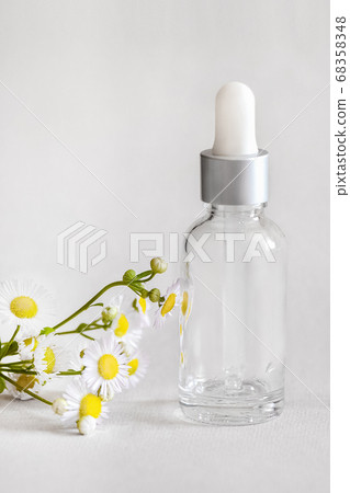 Transparent glass serum cosmetic bottle for 68358348