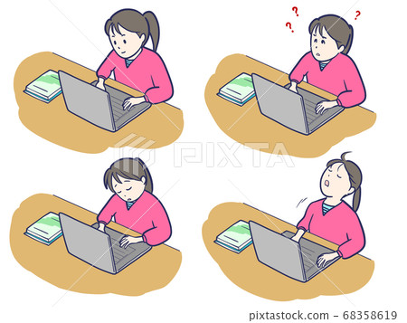 女學生用電腦學習 68358619