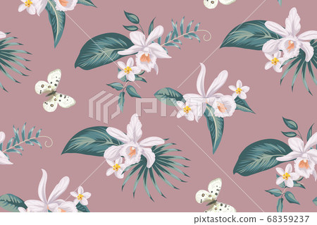 Seamless tropical summer pattern Seamless tropical summer pattern 68359237