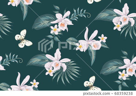 Seamless tropical summer pattern 68359238