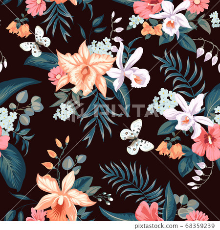 Seamless tropical summer pattern Seamless tropical summer pattern 68359239
