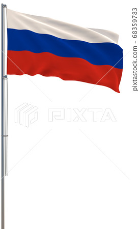 Russian flag waving in the wind, white background Russian flag waving in the wind, white background 68359783