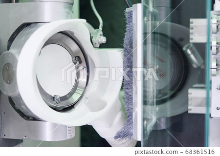 Dental milling computer-aided machine in a highly modern dental laboratory for teeth prosthesis and crowns milling. 68361516