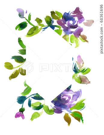 Floral card frame 68361696