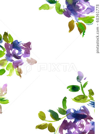 Floral card frame 68361778