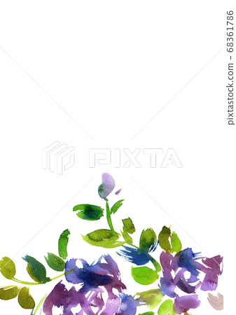 Floral card frame 68361786