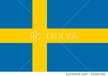 National flag of the Sweden. The main symbol of an 68362480