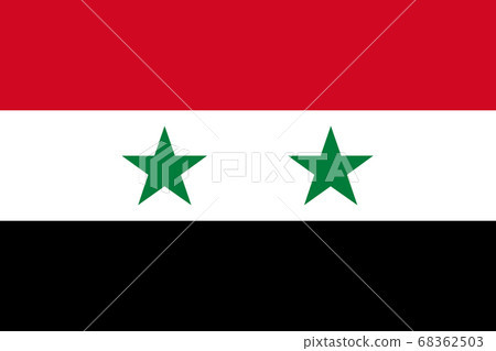 National flag of the Syria. The main symbol of an 68362503