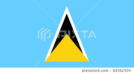 National flag of the Saint Lucia. The main symbol 68362504