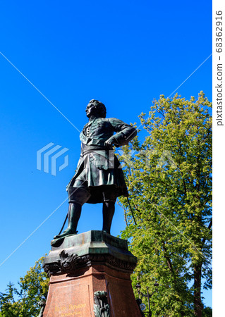 Monument to Peter the Great in Kronstadt, Russia. 68362916