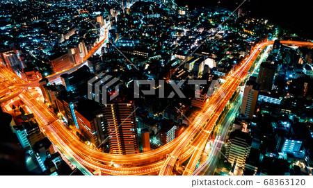 Tokyo cityscape aerial view 68363120