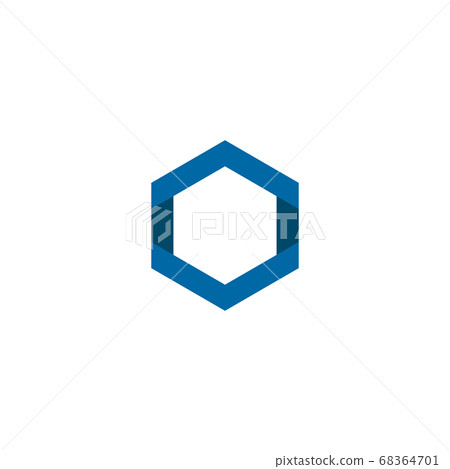 Hexagon shape icon logo design vector template - Stock Illustration ...