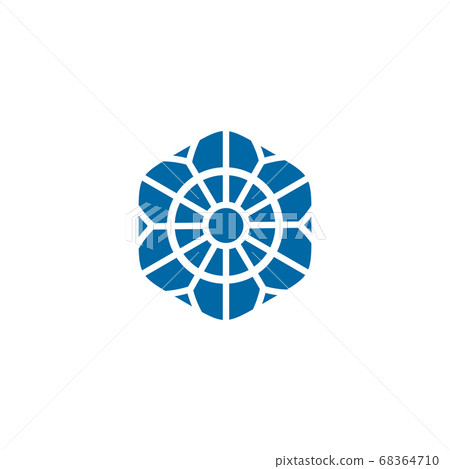 Hexagon shape icon logo design vector template - Stock Illustration ...