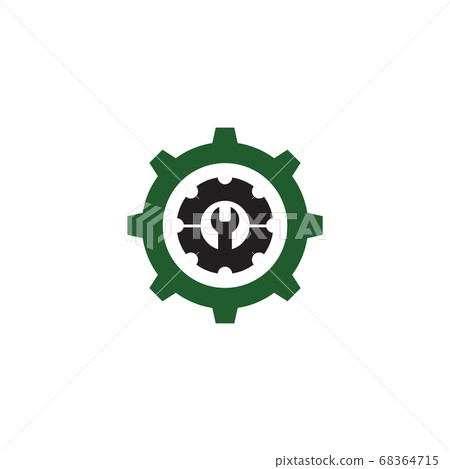 Industrial company logo design with using gear 68364715