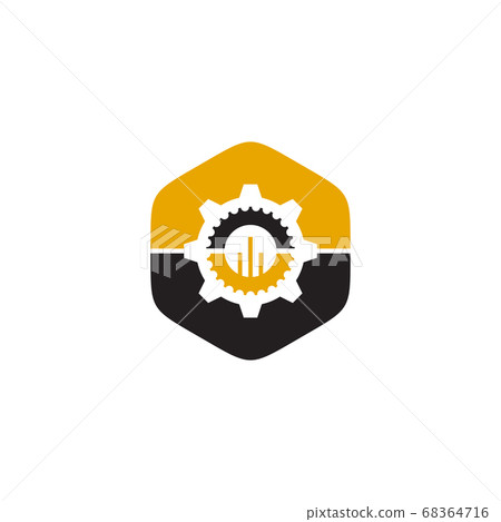 Industrial company logo design with using gear 68364716