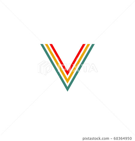 V letter initial icon logo design vector template - Stock Illustration ...
