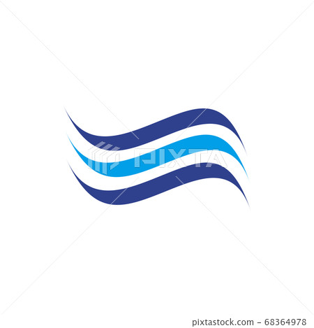 Wave icon logo design vector template Wave icon logo design vector template 68364978