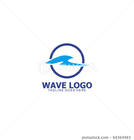 Wave icon logo design vector template - Stock Illustration [68364983 ...