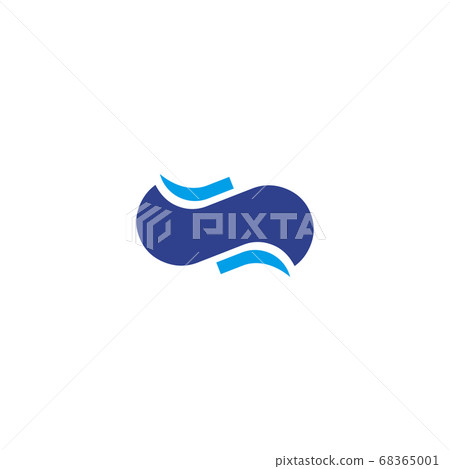Wave icon logo design vector template - Stock Illustration [68365001 ...